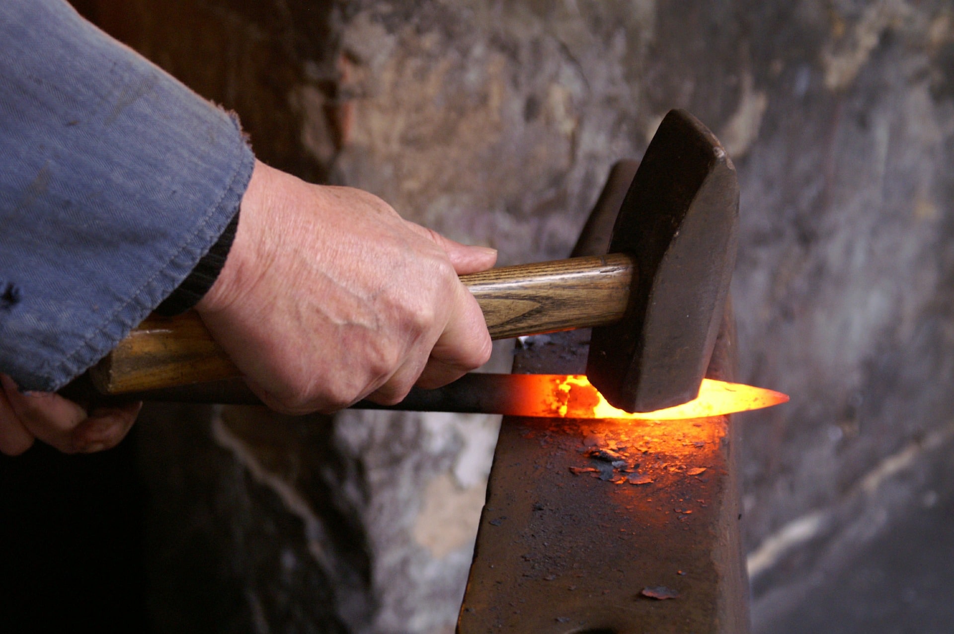 a balcksmith forging